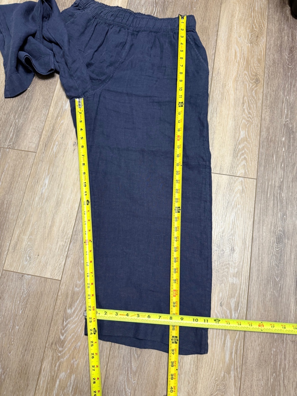 Tahari Wide-Leg Elastic-Waist Pants - Navy Blue - Picture 5 of 6